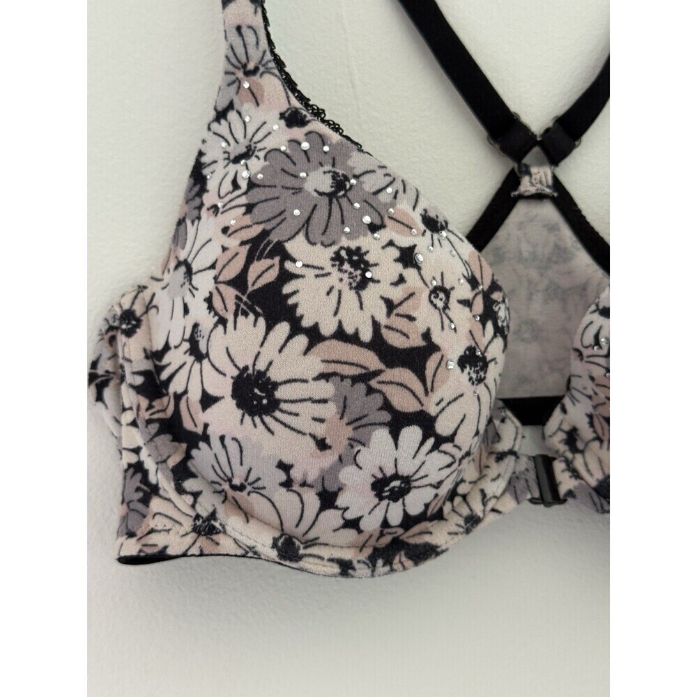 Victorias Secret Body By Victoria Floral Rhinestone 34B Bra - Picture 2 of 4